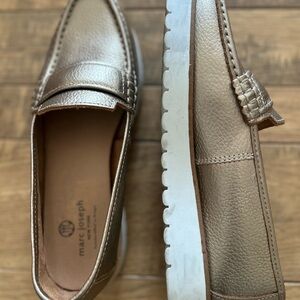 Marc Joseph Metallic Gold Loafers